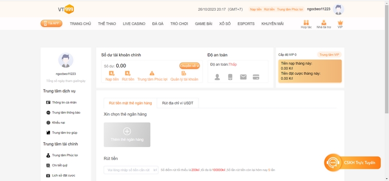 Quy trình nạp tiền VT999 chi tiết từng bước cho tân thủ 3 Rút Tiền Về Ngân Hàng Tại Vt999 Chỉ Từ 1 Đến 2 Phút