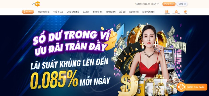 Khuyến mãi VT999 tính lãi suất số dư ví chính 