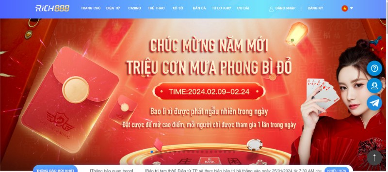 Hướng dẫn đăng ký Rich888 chi tiết và một số lưu ý cần nhớ 1 Vào Trang Chủ Của Rich888 Để Đăng Ký Tài Khoản Và Tham Gia Chơi